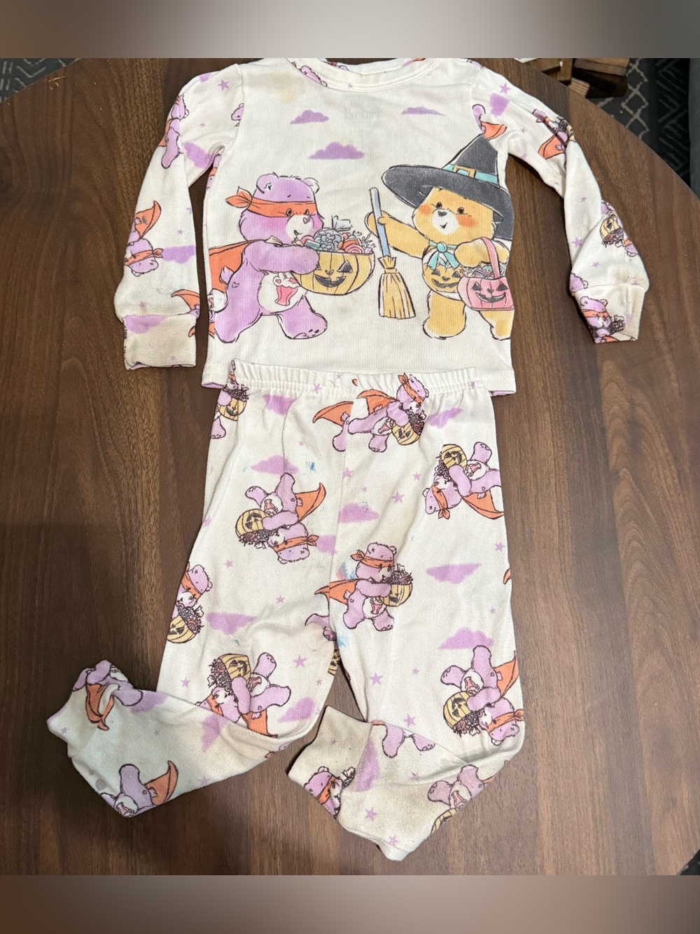 Girls Care Bears Halloween pajama set